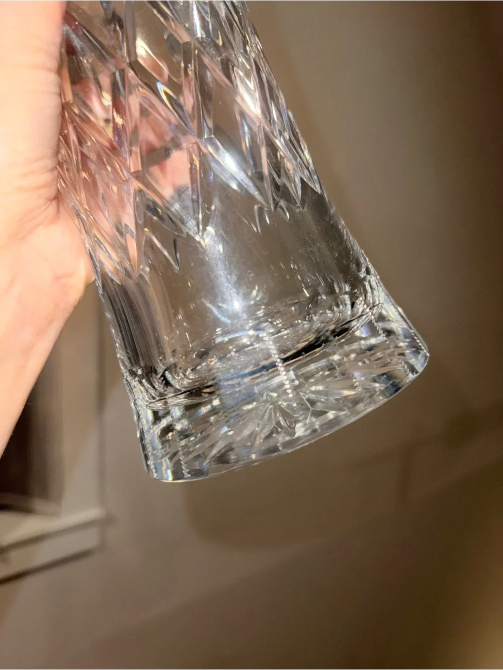 Rogaska Clear Cut Crystal Vase